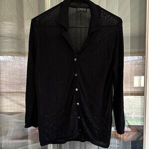 Liz Claiborne Collection Black lightweight cardigan